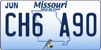 MO license plate CH6A9O