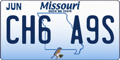 MO license plate CH6A9S