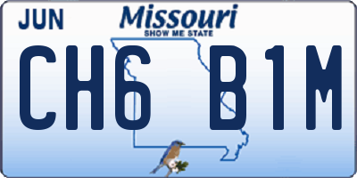 MO license plate CH6B1M