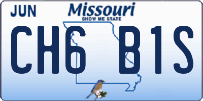 MO license plate CH6B1S