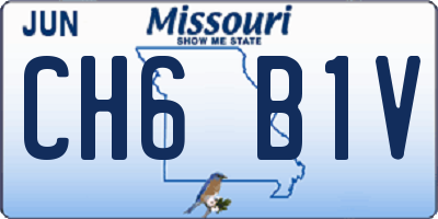 MO license plate CH6B1V