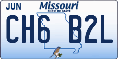 MO license plate CH6B2L