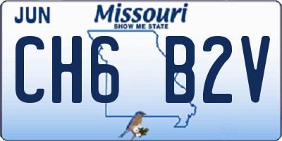 MO license plate CH6B2V