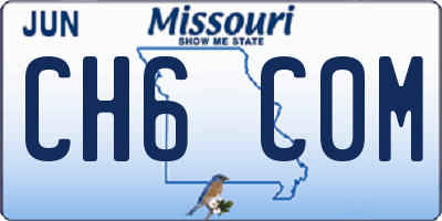 MO license plate CH6C0M