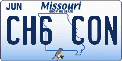 MO license plate CH6C0N