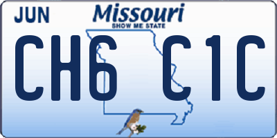 MO license plate CH6C1C