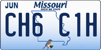 MO license plate CH6C1H