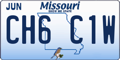 MO license plate CH6C1W