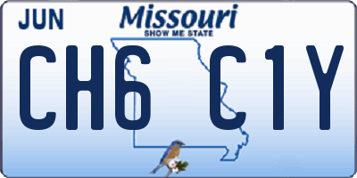 MO license plate CH6C1Y