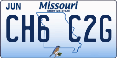 MO license plate CH6C2G