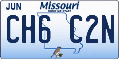 MO license plate CH6C2N