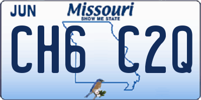 MO license plate CH6C2Q