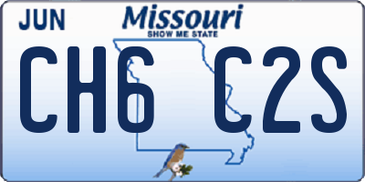 MO license plate CH6C2S