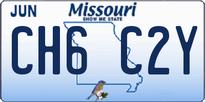 MO license plate CH6C2Y