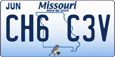 MO license plate CH6C3V