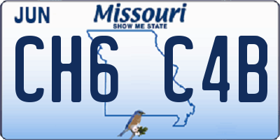 MO license plate CH6C4B