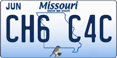 MO license plate CH6C4C