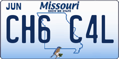 MO license plate CH6C4L
