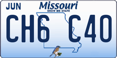 MO license plate CH6C4O