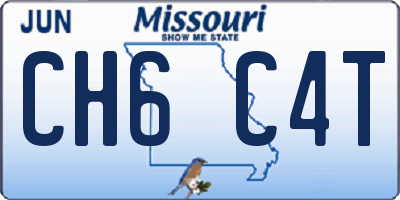 MO license plate CH6C4T