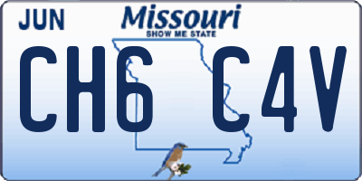 MO license plate CH6C4V