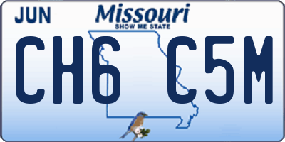 MO license plate CH6C5M