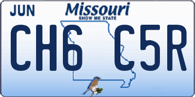 MO license plate CH6C5R