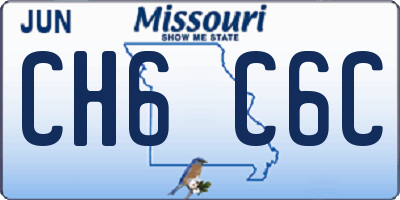 MO license plate CH6C6C