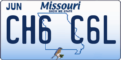 MO license plate CH6C6L