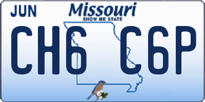 MO license plate CH6C6P