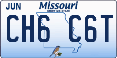 MO license plate CH6C6T