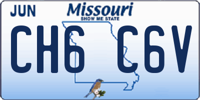 MO license plate CH6C6V