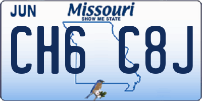 MO license plate CH6C8J