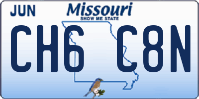 MO license plate CH6C8N