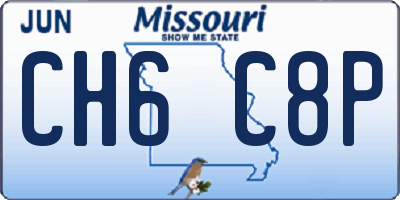 MO license plate CH6C8P