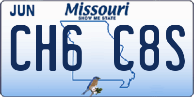 MO license plate CH6C8S