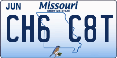 MO license plate CH6C8T