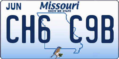 MO license plate CH6C9B