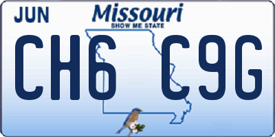 MO license plate CH6C9G