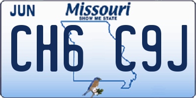 MO license plate CH6C9J