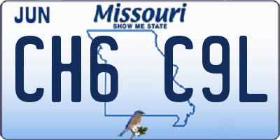 MO license plate CH6C9L
