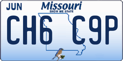 MO license plate CH6C9P