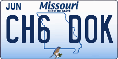 MO license plate CH6D0K