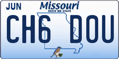 MO license plate CH6D0U