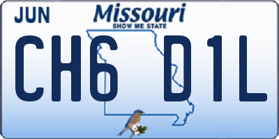 MO license plate CH6D1L