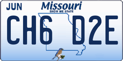 MO license plate CH6D2E