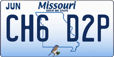 MO license plate CH6D2P