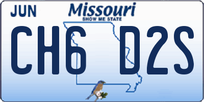 MO license plate CH6D2S