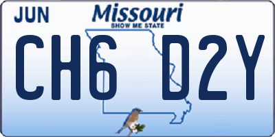 MO license plate CH6D2Y