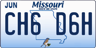 MO license plate CH6D6H